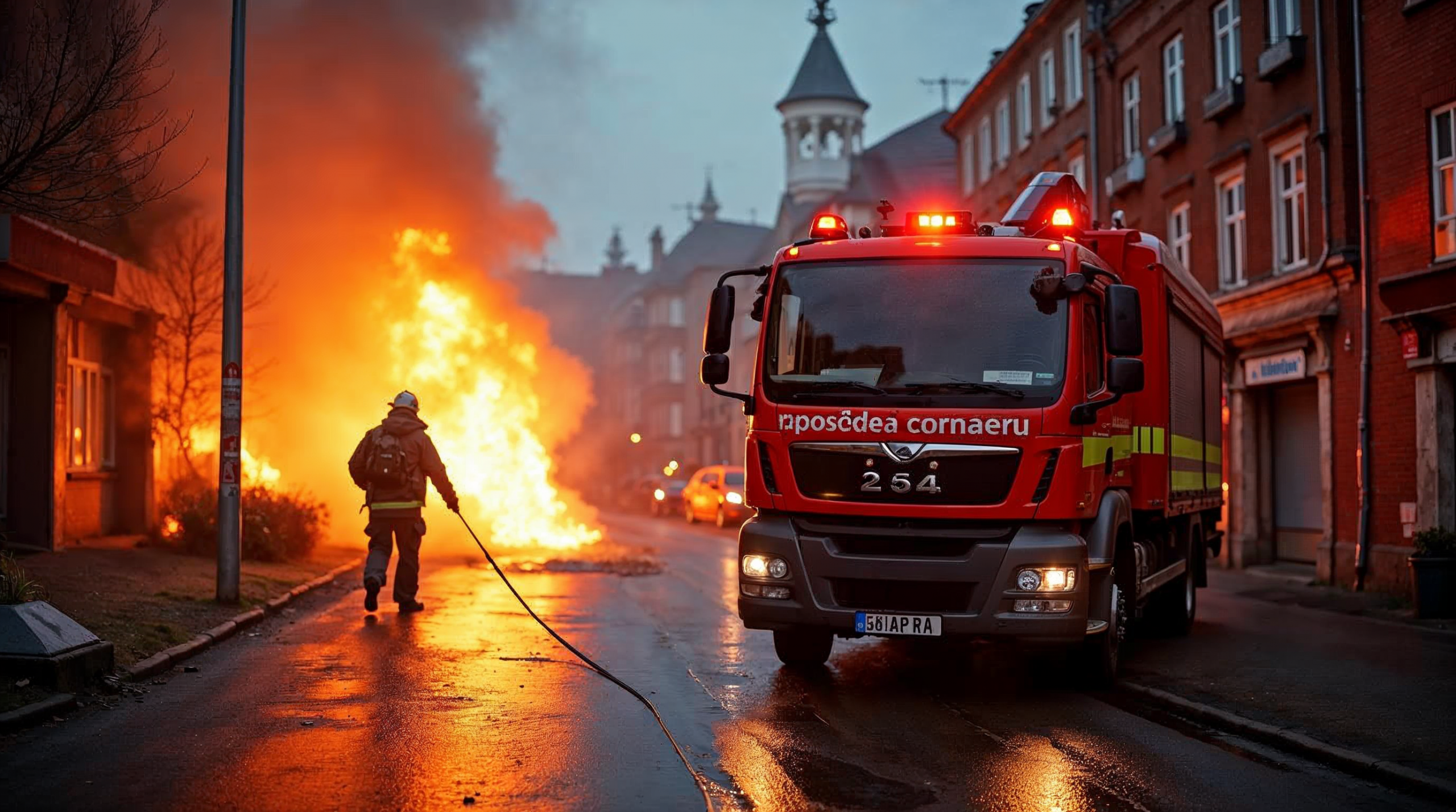 Les pompiers mobilisés, une intervention encadrée
