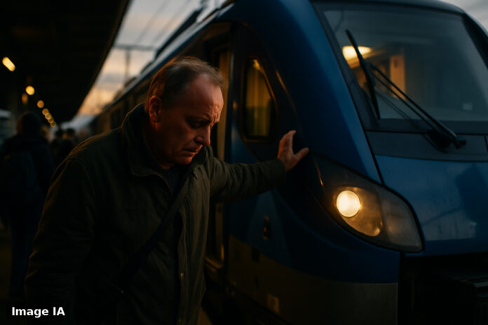 Train TER à batterie circulant sur la ligne Avignon-Carpentras, nouvelle technologie écologique française.
