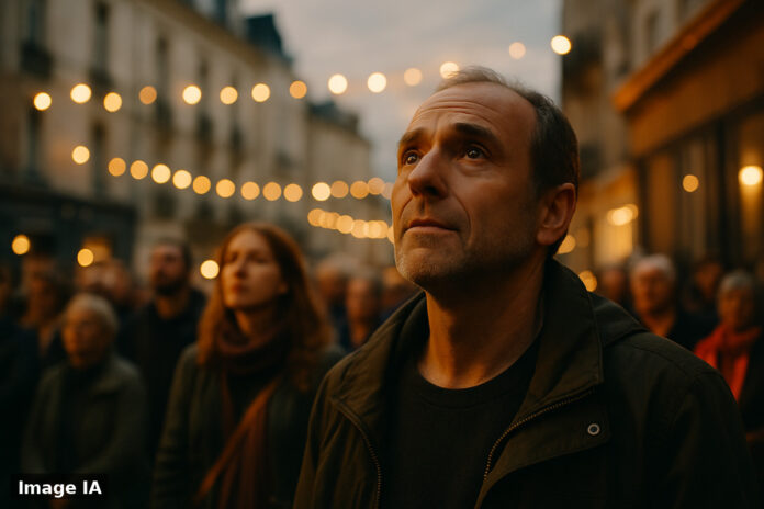 Foule nombreuse au Festival des Accroche-cœurs d'Angers, scènes et animations culturelles.